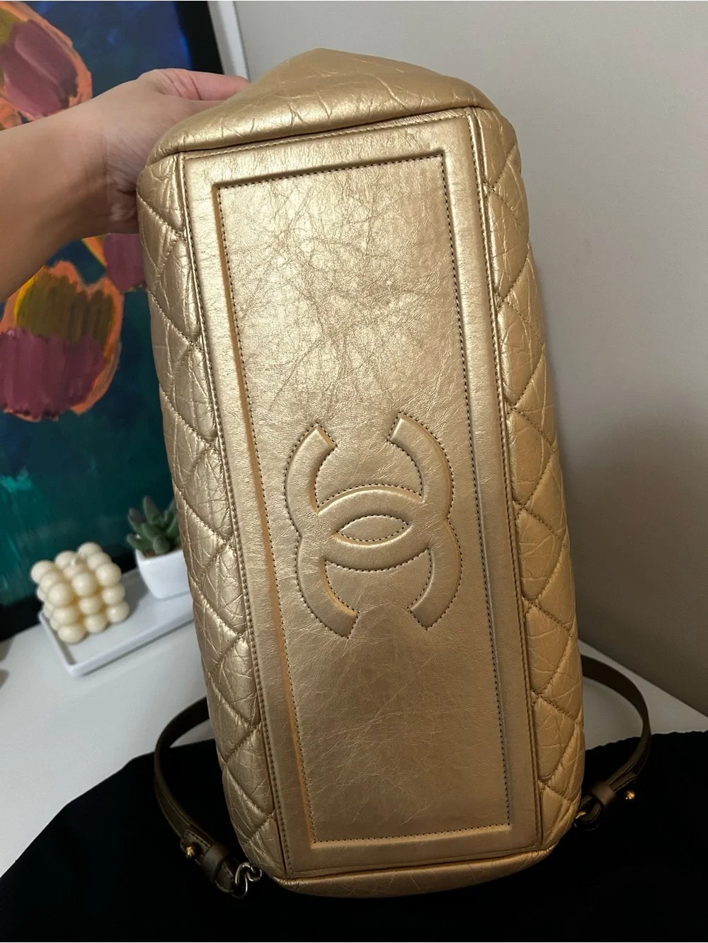 CHANEL Metallic Gold Bag - Picture 6 of 14